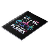 Gewoon een jongen die van vliegtuigen houdt notitieboek (Linkerzijde)