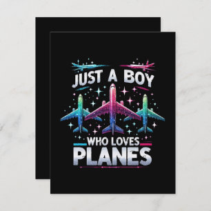 Gewoon een jongen die van vliegtuigen houdt RSVP kaartje