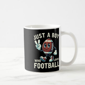Gewoon een jongen die van voetbaljongens houdt koffiemok