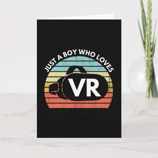 Gewoon Een Jongen Die Van Vr Leuke Virtuele Realit Kaart (Voorkant)