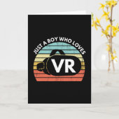 Gewoon Een Jongen Die Van Vr Leuke Virtuele Realit Kaart (Gele Bloem)