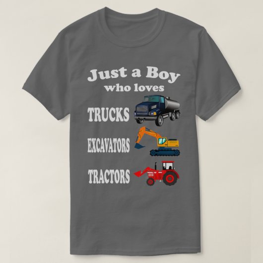 Gewoon een jongen die van vrachtwagenchauffeurs ho t-shirt (Design voorkant)