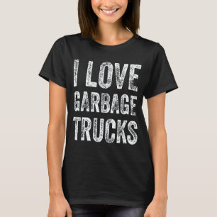 Gewoon een jongen die van vuilniswagens houdt t-shirt