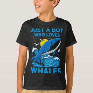 Gewoon Een Jongen Die Van Walvissen Oceaan Zee Die T-shirt