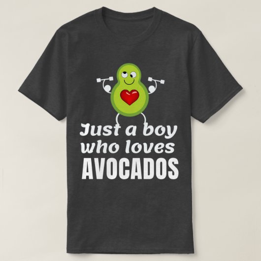 Gewoon een jongen die van werkouts houdt en avocad t-shirt (Design voorkant)