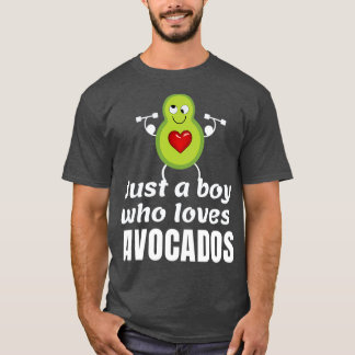 Gewoon een jongen die van werkouts houdt en avocad t-shirt