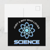 Gewoon Een Jongen Die Van Wetenschap Houdt Briefkaart (Voorkant / Achterkant)