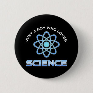 Gewoon Een Jongen Die Van Wetenschap Houdt Ronde Button 5,7 Cm