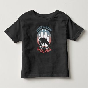 Gewoon een jongen die van wolven houdt kinder shirts
