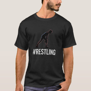 Gewoon Een Jongen Die Van Worstelen Houdt Retro Ma T-shirt