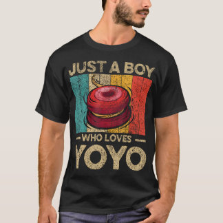 Gewoon een jongen die van Yoyo houdt  Funny Vintag T-shirt