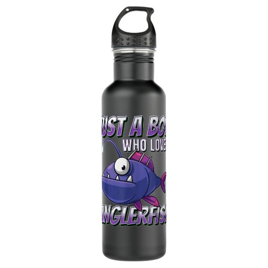 Gewoon een jongen die van zeeduivel houdt en visse waterfles  (Voorkant)