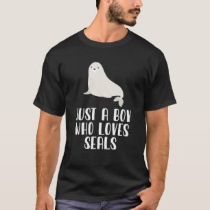 Gewoon een jongen die van zeehonden houdt t-shirt