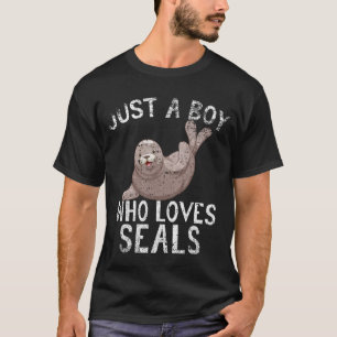Gewoon een jongen die van zeehonden houdt t-shirt