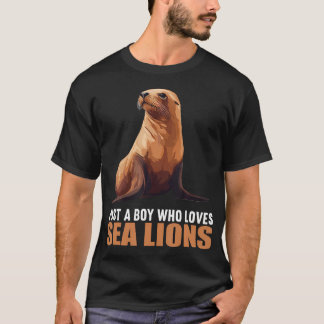 Gewoon Een Jongen Die Van Zeeleeuwen Houdt. Zeelee T-shirt