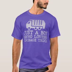 Gewoon een jongen die vuilniswagen peuters vrachtw t-shirt