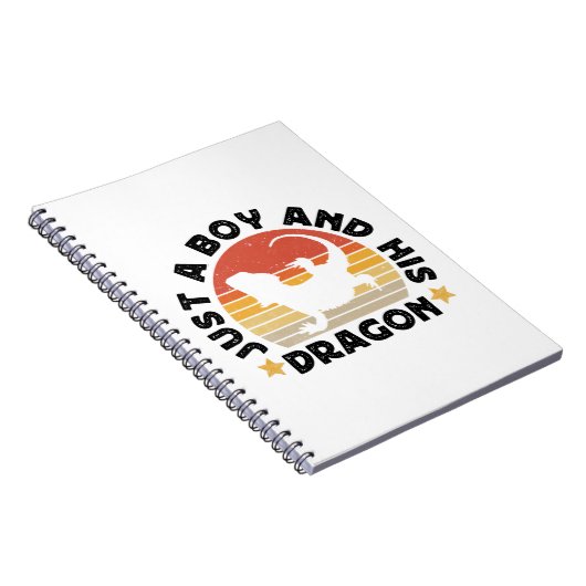 Gewoon een jongen en zijn draak reptiel liefhebber notitieboek (Rechterzijde)