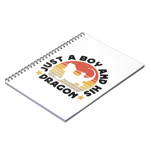 Gewoon een jongen en zijn draak reptiel liefhebber notitieboek (Linkerzijde)