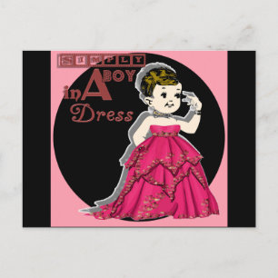 Gewoon een jongen in een dress briefkaart