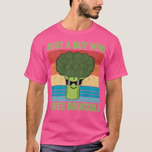 Gewoon een jongetje dat van broccoli houdt Grappig T-shirt (Voorkant)