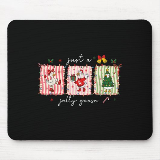 Gewoon Een Joviale Gans Kerst Domme Gans Grappige Muismat (Voorkant)
