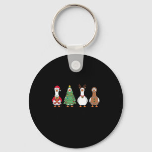 Gewoon Een Joviale Gans Kerstboom Kerstman Rendier Sleutelhanger