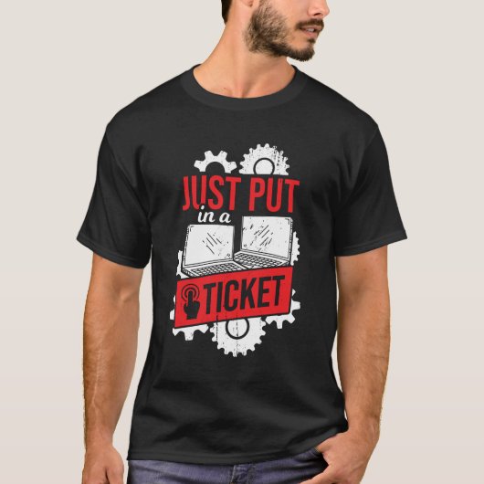 Gewoon een kaartje voor IT-support T-shirt (Voorkant)