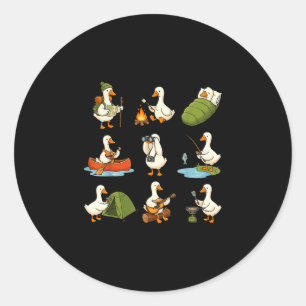 Gewoon een kampeen ganzen shirt domme gans kampere ronde sticker
