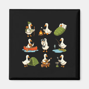 Gewoon een kampeer ganzenshirt domme gans kamperen magneet