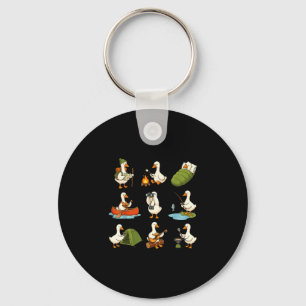 Gewoon een kampeer ganzenshirt domme gans kamperen sleutelhanger
