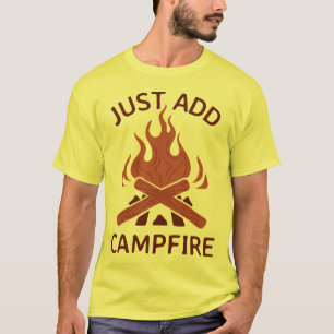 Gewoon een kampeeruitje met kampvuur t-shirt