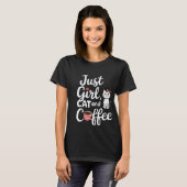 Gewoon een kat en koffie t-shirt (Voorkant volledig)