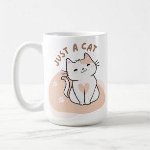 Gewoon Een Kat Schattige Kat Liefhebber Minimaal Koffiemok