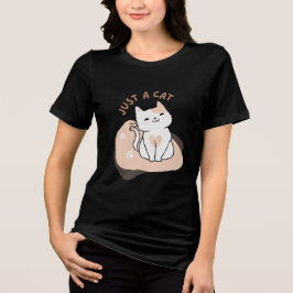 Gewoon Een Kat Schattige Kat Liefhebber Tri-Blend Shirt