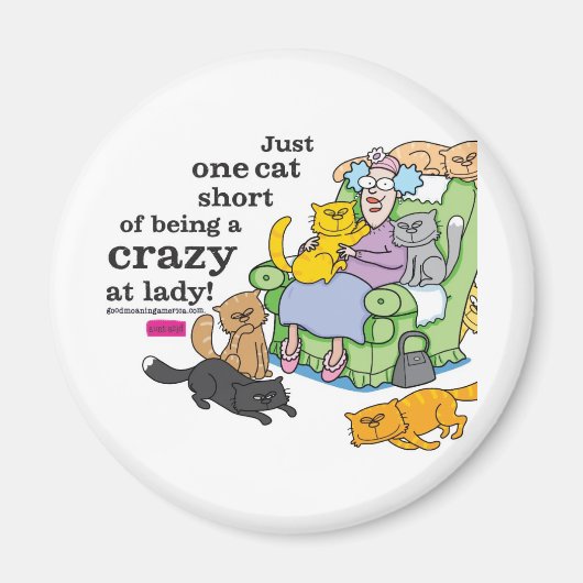 Gewoon één kat zonder een gekke kat-dame te zijn magneet (Voorkant)