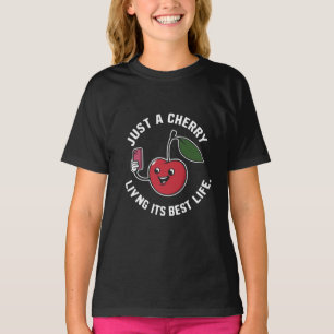 Gewoon een kers leven zijn beste leven grappig t-shirt
