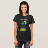 Gewoon Een Kind Dat Van Zombie Houdt - Grappige Ha T-shirt (Voorkant volledig)