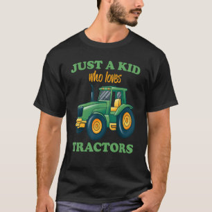 Gewoon een Kind die houdt van tractoren Grappig Fa T-shirt