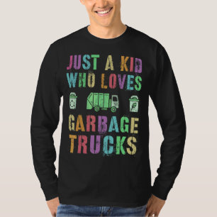 Gewoon een Kind die houdt van vuilniswagens Save P T-shirt