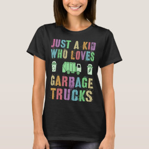 GEWOON EEN KIND DIE HOUDT VAN VUILNISWAGENS Save P T-shirt