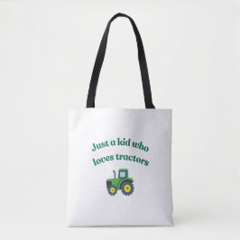 Gewoon een kind die van tractoren houdt - Kinder t Tote Bag