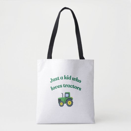 Gewoon een kind die van tractoren houdt - Kinder t Tote Bag (Voorkant)