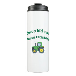 Gewoon een kind die van tractoren houdt - Tumbler Thermosbeker