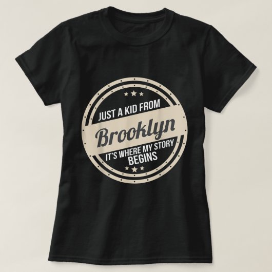 Gewoon een Kind uit Brooklyn waar mijn verhaal beg T-shirt (Design voorkant)
