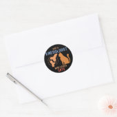 Gewoon een kinesioloog die van katten houdt ronde sticker (Envelop)