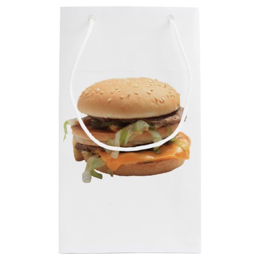Gewoon een klassieke hamburger klein cadeauzakje (Achterkant)
