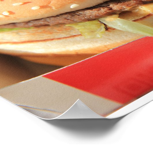 Gewoon een klassieke hamburger poster (Hoek)