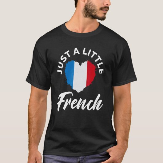 Gewoon Een Klein Frans  Patriotistisch  Hart Frank T-shirt (Voorkant)