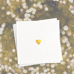 Gewoon een klein gouden hart van liefde servet