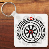 Gewoon een klein radertje in het wiel sleutelhanger (Voorkant)
